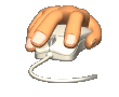 Gif of a hand moving and clicking a computer mouse.